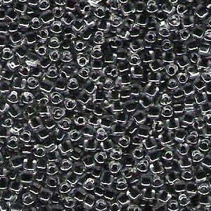 Chunky 4-Strand Triangle Glass Beads on Leather (Metallic Gray Color M –
