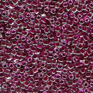 4mm clear color lined pink triangle glass beads, Miyuki 1109, 20