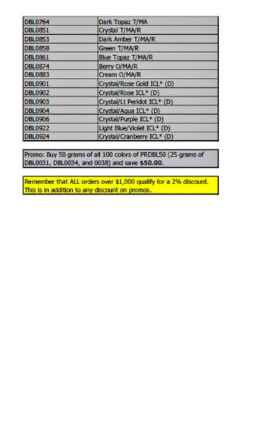 Size 8 50 Gram Delica Bead Promotion Page 3