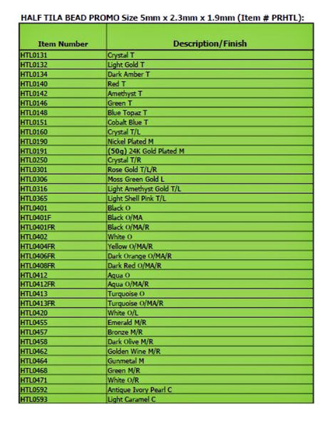 Half Tila Bead Promotion Page 1